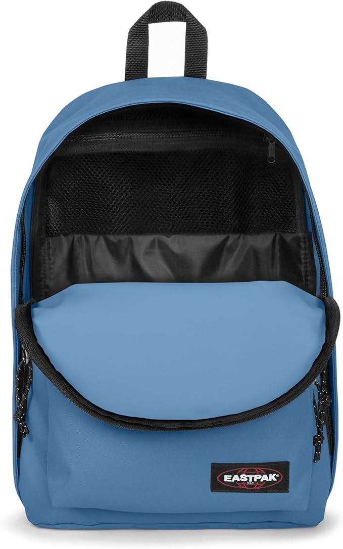 EASTPAK Out Of Office – 31L Backpack with Dual Compartments, 16” Laptop Sleeve, Security Pocket, Bottle Holder & Air Mesh Straps, Aviator Blue