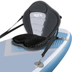 NEW-Vi Deluxe Kayak Seat with Gel Cushion & Storage Bag - Padded Ergonomic Backrest for Kayak, Canoe, SUP, Fishing Boat - Anti-Slip & Waterproof