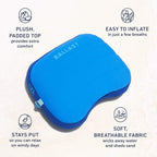 Ballast Beach Pillow – Comfy, Durable & Compact, Stays Put on Windy Beaches with Patented Sand Pouch, Inflatable Pillow for Beaches, Pools, Camping, Festivals and Travel (Palace Blue)