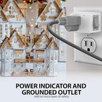 Fosmon Grounded Outlet Switch, ON/Off Switch (3 Pack), 3 Prong Plug in Electrical Switch, 245J Single Port Electric Switch Adapter Surge Protector, Power Switch Outlet Extender, White, ETL Listed