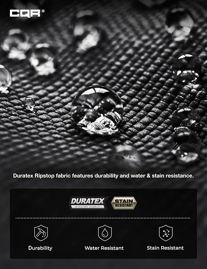 CQR Men's Tactical Pants, Water Resistant Ripstop Cargo Pants, Lightweight EDC Work Hiking Pants, Outdoor Apparel