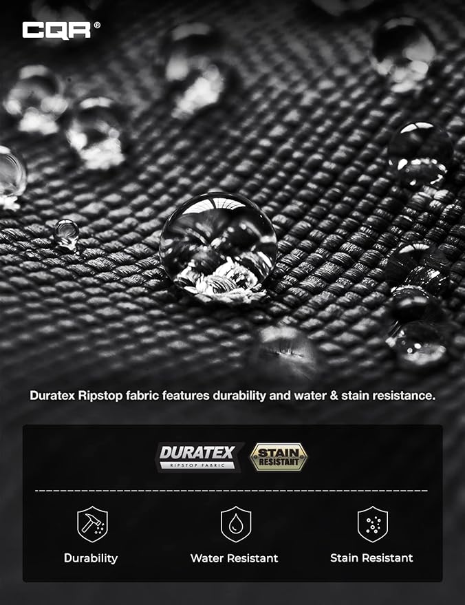 CQR Men's Tactical Pants, Water Resistant Ripstop Cargo Pants, Lightweight EDC Work Hiking Pants, Outdoor Apparel