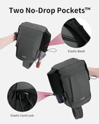 ECOHUB Crossbody Bags for Women Men, Anti-Theft RFID Blocking Roomy Sling Backpack with Sturdy SBS Zippers Water Resistant Chest Shoulder Bag Daypack with 9 Pockets Travel Hiking, Grey