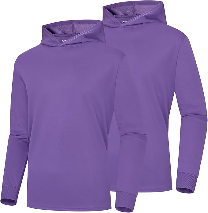 ProtectX High Visibility Sun Protection Lightweight Long Sleeve Hoodie, UPF 50+ Quick-Dry, SPF UV Shirt, Active Wear
