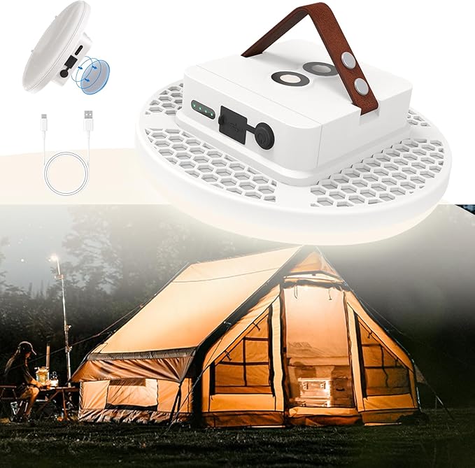 Tent Light Rechargeable Hanging Flashlight Ultra Bright Led Camping Lantern with Waterproof Portable Tent Lamp for Camping Emergency Usage(Infinite Dimming)