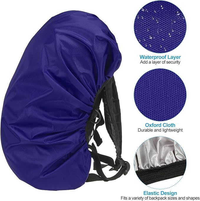 PATIKIL Waterproof Backpack Rain Cover Oxford Cloth Backpack Cover Anti-Slip Cross Buckle Straps for Hiking Camping