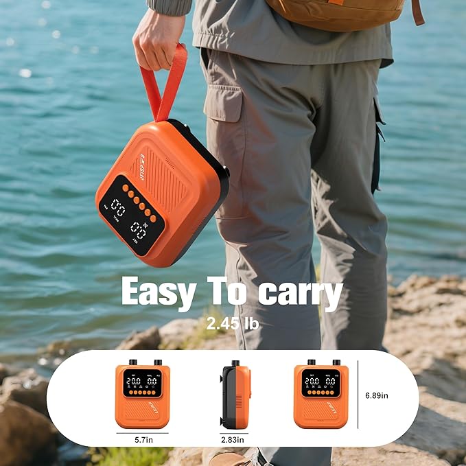 Paddle Board Pump, 20PSI High Pressure SUP Pump with Auto-Off, Dual Stage Inflation & Deflation for Stand Up Paddle Boards, Boat, Tent, Mattress