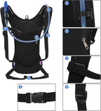 Roptat Hydration Backpack Pack with 2L Hydration Bladder - Lightweight Water Backpack Water Pouch for Women Men Running Riding Biking Music Festival
