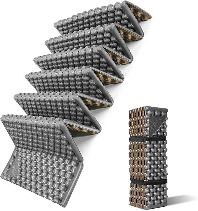 Foam Camping Pads for Hiking, Ultralight Closed Cell Mattress, Waterproof Soft Mat for Adults, Wide Picnic Yoga Mats, Folding Sleeping Pad for Outdoor Backpacking