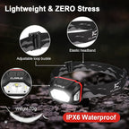 klarus HM1 2PCS IPX6 Waterproof Rechargeable Headlamp with Motion Sensor: 70 Hours Long Battery Life, Full Charge in 2.5 Hours, 440 Lumens Consistent Output, Shock and Drop Resistant