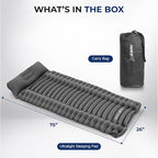 SereneLife Lightweight & Compact Camping Gear – Sleeping Pads & Bags with Built-in Pillows for Outdoor Comfort, Waterproof & Tear-Resistant Design, Perfect for Hiking, Backpacking, Couples & Solo Use