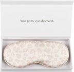 Silk Sleep Mask Light Blocking Luxury 100% Mulberry 22mm Silk Eye Mask Eye Cover Blindfold Ultra Soft Light & Comfy Anti Aging Skin Care with Travel Bag Gift Package