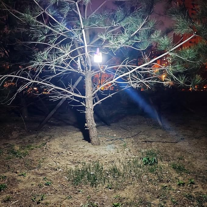 Solar Lamp Camping LED Tent Lights Remote Control 4000mah 5 Mode USB Rechargeable Portable Waterproof Lantern Blub Hanging Hook for Indoor Home Outdoor Emergency Courtyard Power Outage 2 Pack