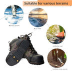 Ice Snow Grips for Boots Shoes, Anti-Slip Rubber Traction Cleats for Walking on Snow and Ice, Easy to use for Hiking, Walking, Climbing, Jogging(S/M/L Size)