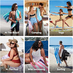 Dock & Bay Beach Towel - Quick Dry, Sand Free - Compact, Lightweight - 100% Recycled - Includes Bag - Pastel Pier - Large (160x90cm, 63x35)