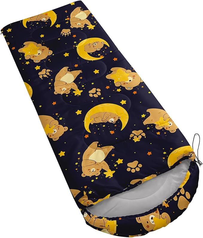 AILONEN Pink Lovely Rabbit Sleeping Bag for Girls Kids Adults,Warm and Cool Weather,Lightweight,Waterproof Backpacking,Cartoon Flowers Printed Bunny Sleeping Bag for Camping