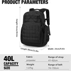 Mardingtop 40L Tactical Backpack for Men,Molle Military Backpack for Hiking,Travel,Camping, Hunting