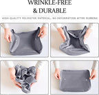 LANSKLBD 8 Set Packing Cubes for Suitcases Travel Luggage Packing Organizers,Travel Essentials Accessories Luggage Organizer with Shoe Bag Tioletry/Laundry Bag（Grey）