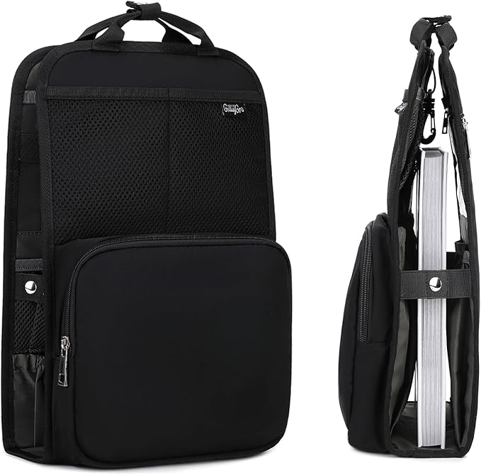 Unisex Foldable Vertical Backpack Organizer Insert for Tote Bag, Carry On, Picnic, Camping - With Pockets & Handle