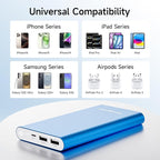 Pilot 4GS Portable Charger 12000mAh Fast Charging Power Bank Dual 3A High-Speed Output Battery Pack Compatible with iPhone 16 15 14 13 12 11 and More (Blue)