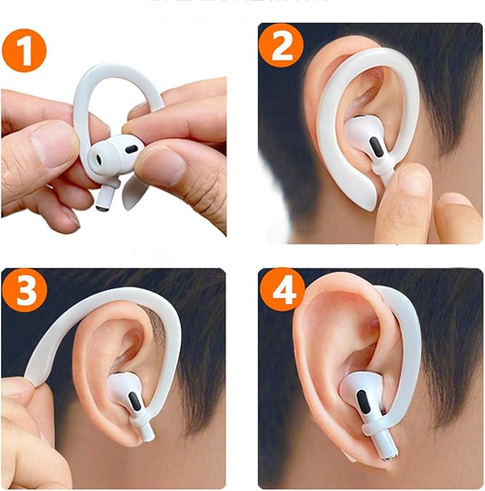Magnetic Anti-Lost Straps Compatible with AirPods 1st to 4th Generation and AirPods Pro 1st to 4th Generation, with 2 Additional Pairs of Ear Hooks (Blue Pink)