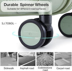 Hanke 20 Inch Carry On Luggage 22x14x9 Airline Approved Lightweight PC Hard Shell Suitcases with Wheels Travel Luggage Rolling Suitcase Travel Luggage Bag for Weekender(Bamboo Green)