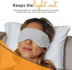 Happyluxe Escape Sleep Mask - Buttery Soft Airplane Eye Mask for Sleeping or Napping in Bed. Machine Washable. - Silver Gray, Made in USA