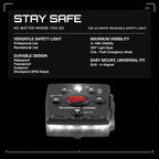 Guardian Angel Micro Series Safety Lights (All White Front & Yellow Rear) - Rechargeable, Magnetic & Hands-Free LED Flashlight for Dog Walking, Running, Cycling, Hiking, Camping, Fishing & More