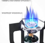 ONLYFIRE Portable Camping Stove with Storage Bag, Outdoor Propane Gas Stove for Picnic, Tailgating, Car Travel, Patio, RV Trip, Detachable Camp Stove GS354