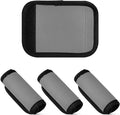DOMIKING Grey Luggage Handle Wrap Soft Luggage Identifiers for Suitcase Markers Tags for Travel Bag Luggage Suitcase Covers Wraps Travel Accessories, 4 Pack