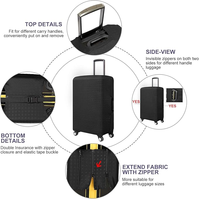 Travel Suitcase Protector elastic sleeve Cover 19"-20" Anti-Scratch Luggage Cover Size S