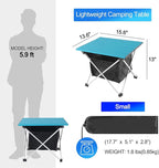 Grope Portable Camping Table Ultralight Aluminum Camp Table with Storage Bag,Beach Table for Sand with Carrying Bag,Prefect for Outdoor,Picnic,BBQ,Cooking,Festival (Blue with Storage Bag-S)