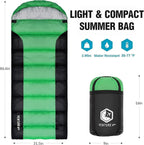 VENTURE 4TH Backpacking Sleeping Bag – XXL, Double and Single Sizes - Lightweight Warm & Cold Weather Sleeping Bags for Adults, Kids & Couples – Ideal for Hiking, Camping & Outdoor Adventures