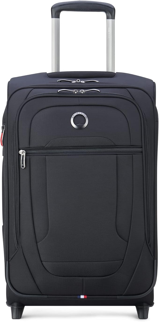 DELSEY PARIS Helium DLX Softside Expandable Luggage with 2 Wheels, Black, Carry on 21 Inch