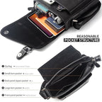 Augus Men's Leather Messenger Bag Shoulder Crossbody Backpack Bags Purse for Women Vintage Anti-Theft Waterproof Casual