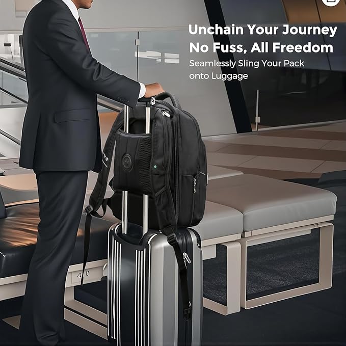 Swissdigital Design TSA Business Laptop Backpack For Men,Travel Backpack With USB Charging Port,College Tech Backpacks With RFID Pockets Presents For Men Fits 15.6 Inch Computer | J16BT-1