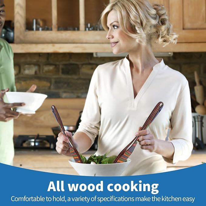 Pakkawood Spurtle Set, Gudamaye 5 Pcs Pakkawood Kitchen Utensils, Wooden Spoons for Cooking, Wooden Utensils for Cooking, Spurtles Kitchen Tools As Seen On Tv, Camping Cookware, Halloween Decorations