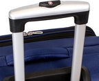 SwissGear Sion Softside Expandable Luggage – Carry-On Suitcase with 360 Degree Wheels & Retractable Handle – 21 Inch, Perfect for 1-3 Night Trips – Blue