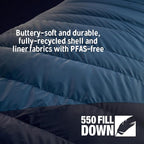 Kelty Cosmic 20 Down Mummy Sleeping Bag for Backpacking, Campers, 550 Fill Power, Recycled Fabrics with PFAS-Free DWR, Designed in Sunny Colorado,