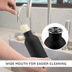 Bambaw 16 oz Stainless Steel Water Bottle, Black - Non-insulated, Dishwasher Safe, No Straw