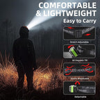 6 Pack Rechargeable Headlamp Flashlight, LED Head Lamp with White Red Light, Super Bright USB-C Headlight Motion Sensor Head Lamp for Adults 11 Mode Outdoor Camping Running Hiking Fishing