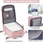 Large Travel Backpack for Women Airline Approved Carry on Backpack for Airplanes Mochila De Viaje Personal Item Travel Bag Spirit Airlines Personal Item Bag 18x14x8 Backpack for Traveling on Airplane