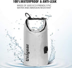 Unigear Dry Bag Waterproof, 2L/5L/10L/20L/30L/40L Floating and Lightweight Bags for Kayaking, Boating, Fishing, Swimming and Camping with Waterproof Phone Case