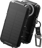 Dexnor Solar Charger Power Bank 27,000mAh, 65W PD3.0 & QC3.0 Fast Charging Powerbank External Battery Pack Portable Wireless Chargers with Flashlight and Carabiner, Compatible with MagSafe & Qi