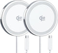 25W Magnetic Wireless Charger for iPhone 17/16, Qi2 Fast Charging Pad for iPhone 17/16/15/14/13/12 Series for AirPods, Strong Magnet, Ultra-Thin &Portable Charger Mat for Desk & Bedside (Ivory, 2Pack)