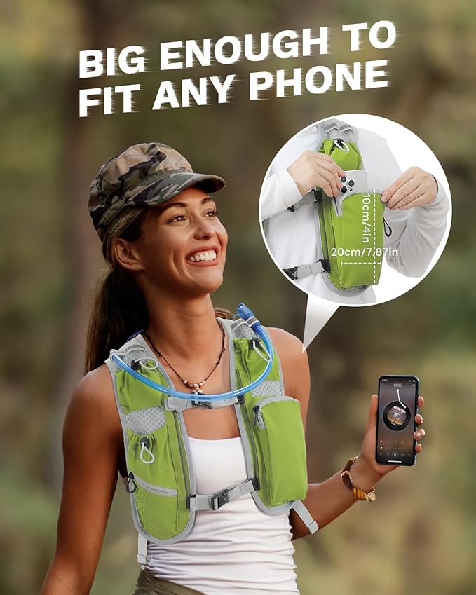 Running Vest for Women and Men, Hydration Running Backpack, Runners Vest, Hydration Vest for Walking, Marathon, Hiking