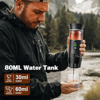 Portable Battery Espresso Coffee Maker for Travel, 20 bar Mini Car Espresso Machines, 3-in-1 Self-Heating Electric Espresso Maker, USB-C Ground Coffee & Capsule Pod(Ns&DG) RV, Hiking, Office