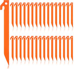 Deekin Plastic Tent Stakes 9 Inch Heavy Duty Tent Pegs Spike Hook Stakes for Summer Beach Garden Decorations Camping Outdoor Lawn Tarp