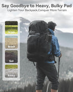 Hikenture Double Sleeping Pad for Camping, 4" Extra-Thick Camping Mattress 2 Person, Inflatable & Ultralight Sleeping Mat for Backpacking, Hiking (Grey Pumpsack, Full XL)