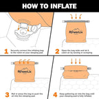 POWERLIX Double Inflatable Sleeping Pad - Camping Mattress for Backpacking, Hiking Traveling, Compact Camping Sleeping Mat for 2 Person, Portable Ultralight Camping Pad Air Mattress Orange